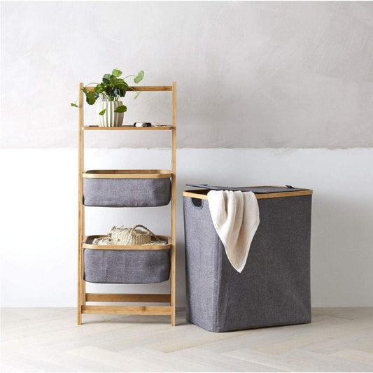 Panier à Linge Double Compartiment avec Sac Amovible – Rangement & Tri Facile