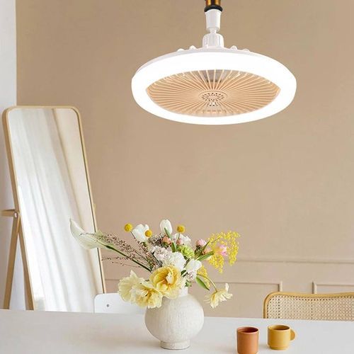 Ventilateur de Plafond avec Lumière Intégrée et Télécommande – 30W Silencieux