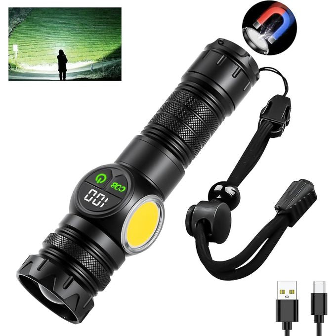 Lampe Torche Rechargeable LED – Puissante, Compacte & Intelligente