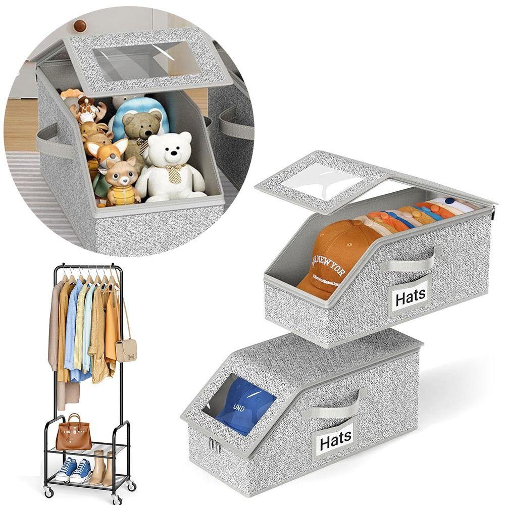 Boîte de Rangement Pliable en Tissu Non-Tissé pour Casquettes – Organisateur de Dressing