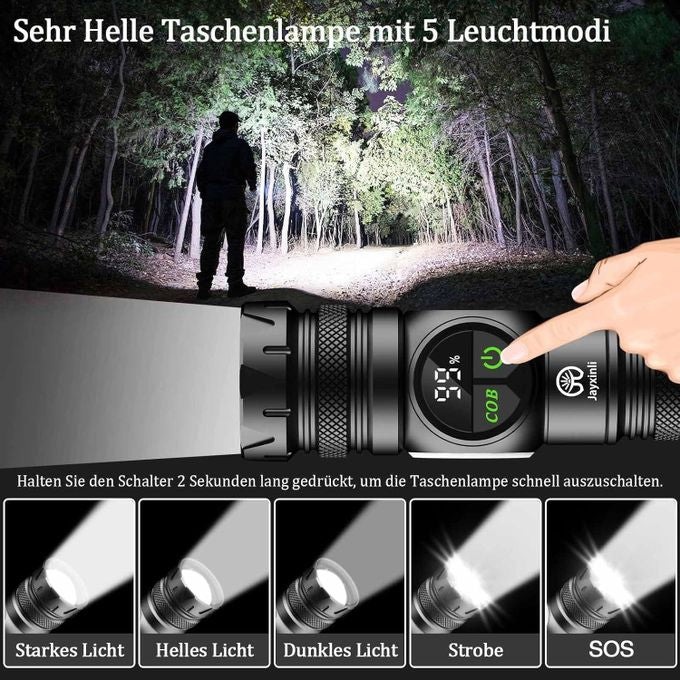 Lampe Torche Rechargeable LED – Puissante, Compacte & Intelligente