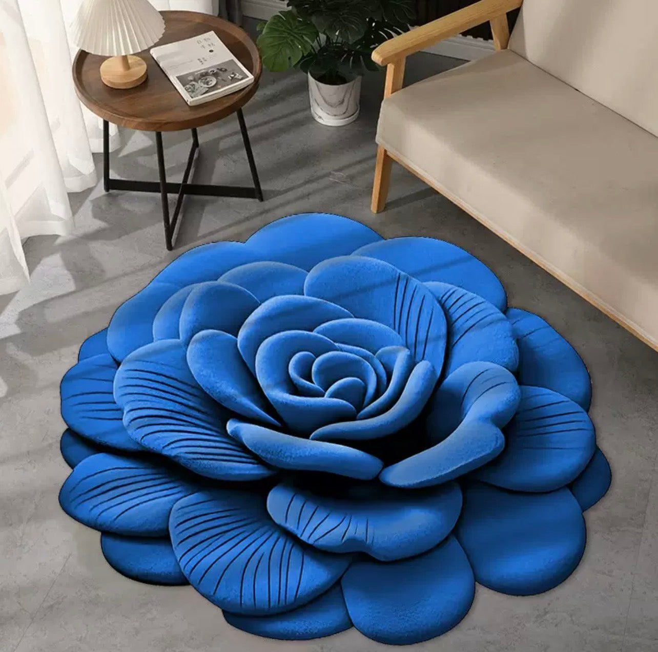 Tapis 3D en Velours - 120 cm / 120 cm