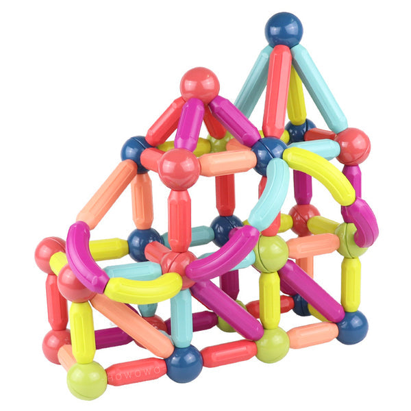 Grand Set de Bâtonnets Magnétiques Éducatifs pour Enfants – Construction & Assemblage