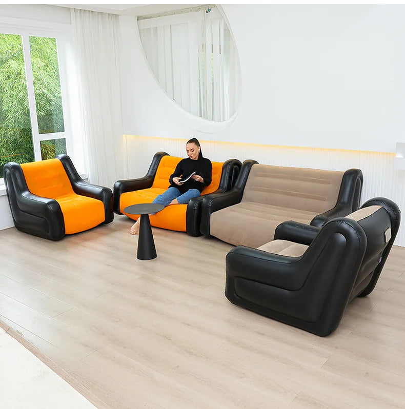 Canapé Gonflable Double – Confort, Design & Détente Intérieure / Extérieure