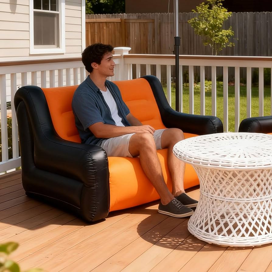 Canapé Gonflable Double – Confort, Design & Détente Intérieure / Extérieure