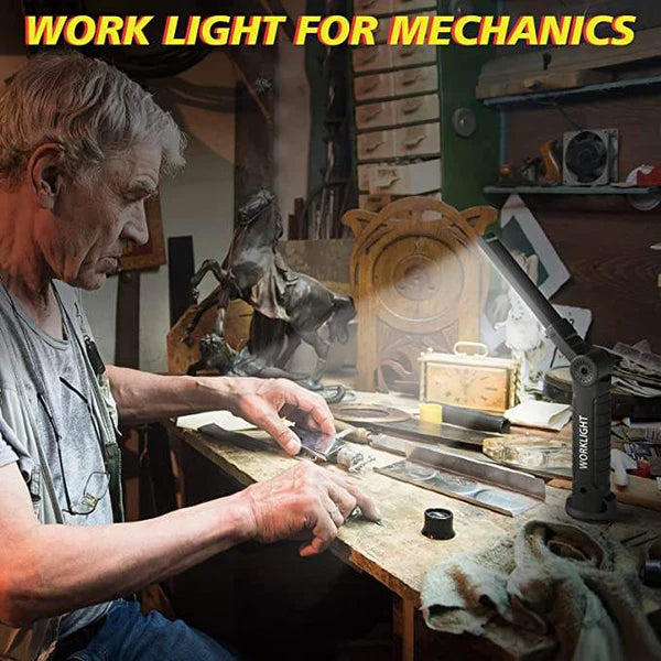 Lampe de Travail LED Pliable Multifonction – Éclairage Puissant & Résistant