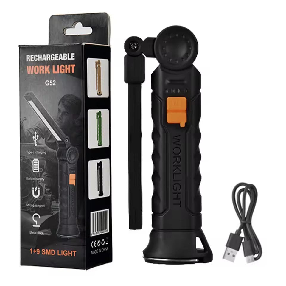 Lampe de Travail LED Pliable Multifonction – Éclairage Puissant & Résistant