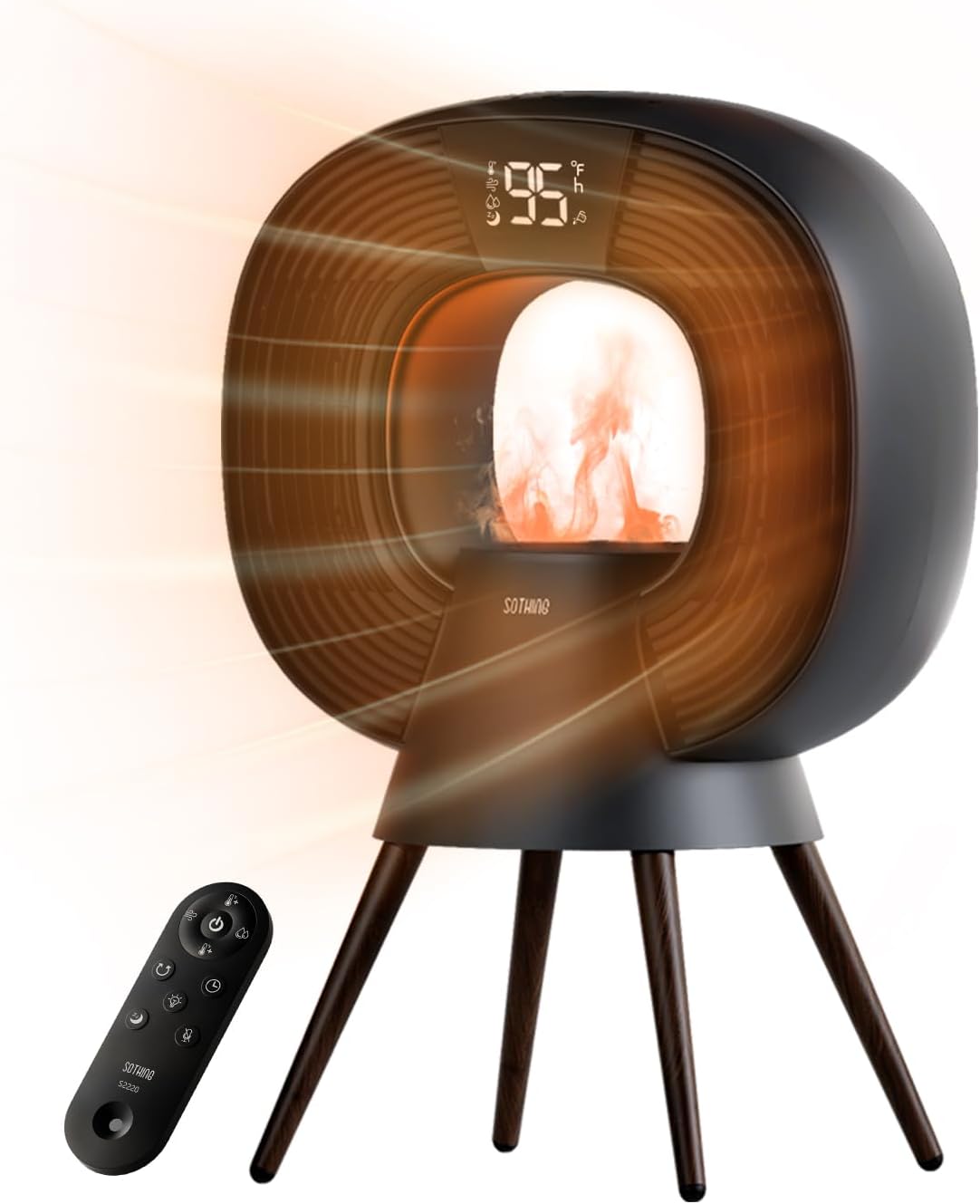 Chauffage & Humidificateur 3-en-1 Appareil Esthétique pour Maison et Bureau