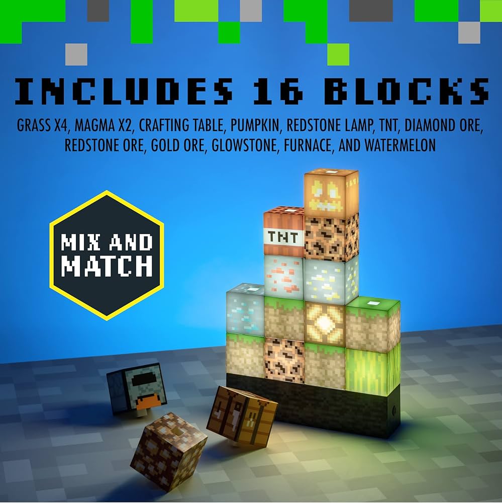 Lampe de Construction Minecraft – Blocs Lumineux Personnalisables