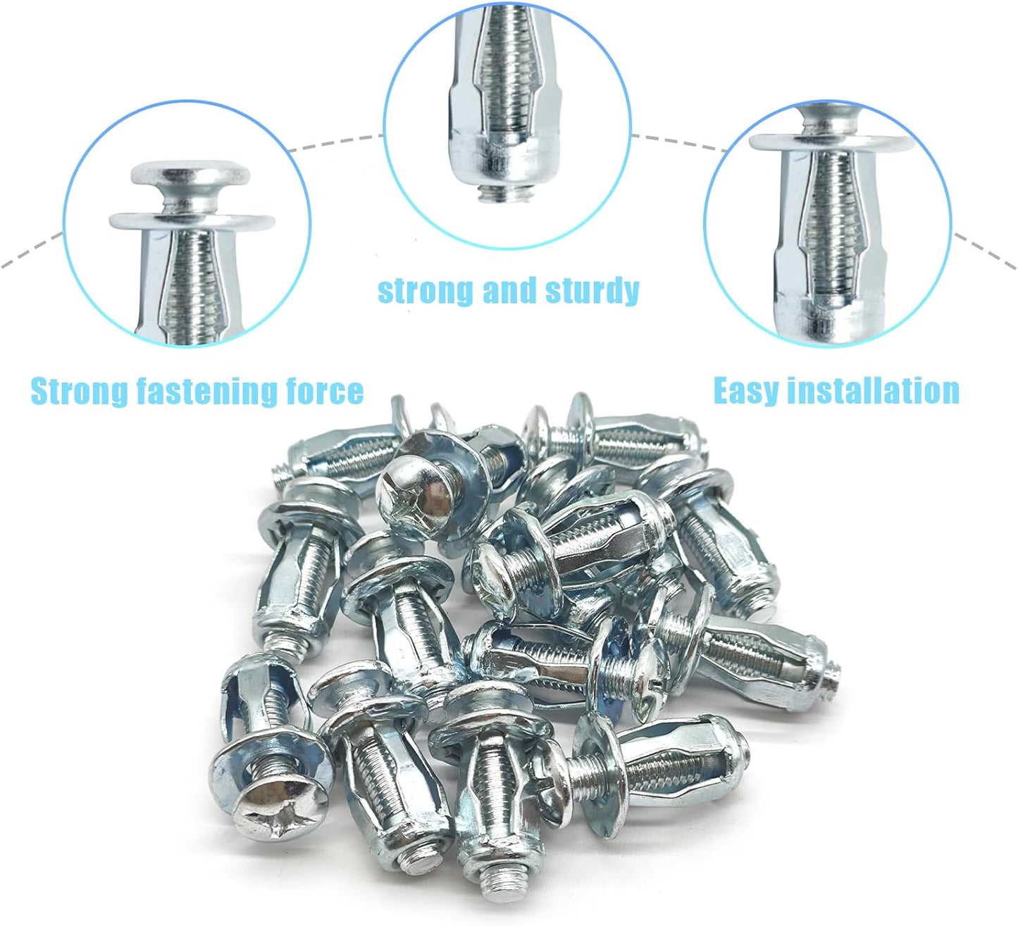 Chevilles d’Expansion Galvanisées à Écrou Pétale – Fixation Multi-Supports