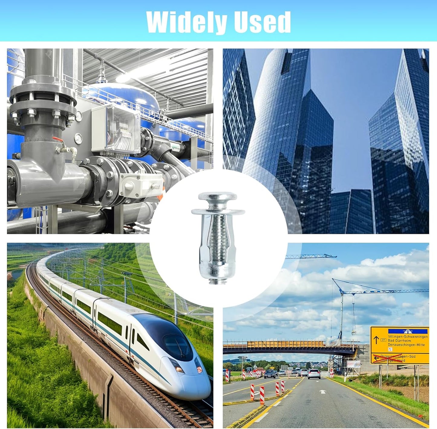 Chevilles d’Expansion Galvanisées à Écrou Pétale – Fixation Multi-Supports