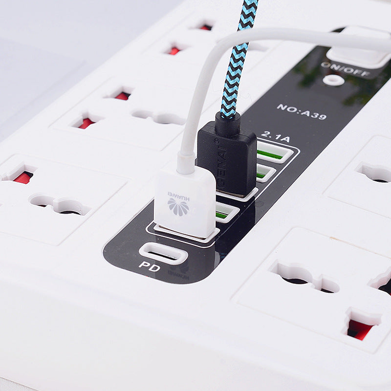 Rallonge universelles et 6 prises de courant usb protection contre les courts-circuits