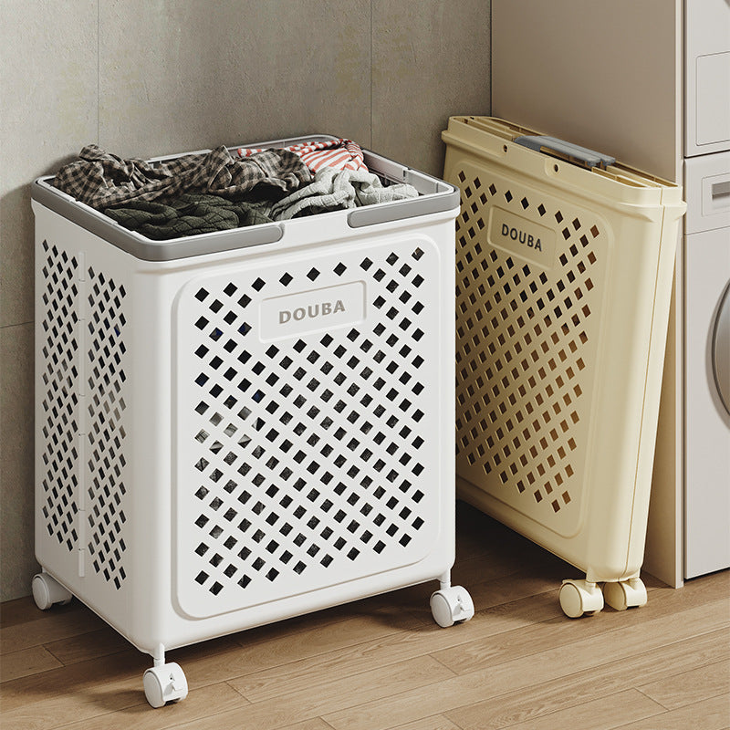 Panier à Linge Pliable et Mobile