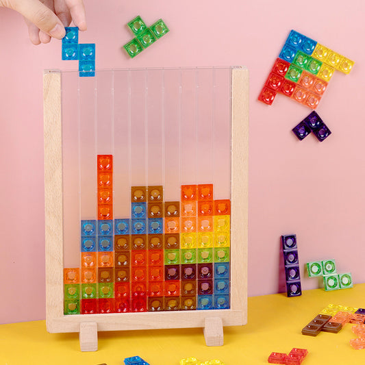 Jeu de Construction et de Logique 3D en bois