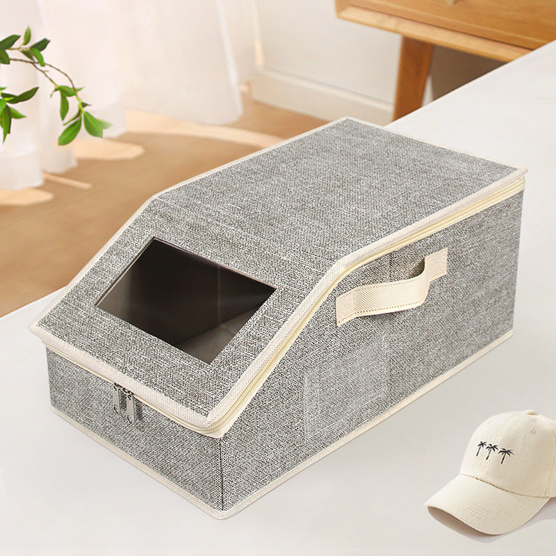 Boîte de Rangement Pliable en Tissu Non-Tissé pour Casquettes – Organisateur de Dressing