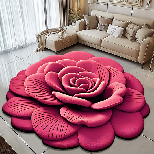Tapis 3D en Velours - 120 cm / 120 cm