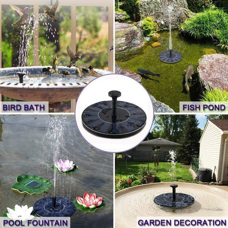 Fontaine solaire flottante pour jardin pompe à eau automatique