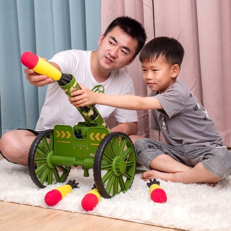 Canon Mortier Jouet Militaire – Lance-Roquettes Mousse sur Roues pour Enfants