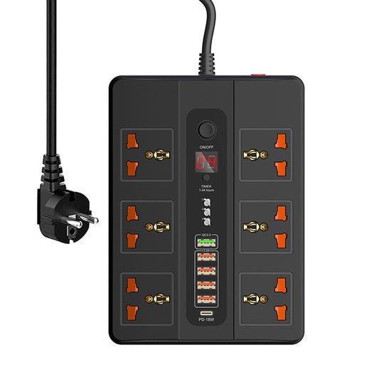 Rallonge universelles et 6 prises de courant usb protection contre les courts-circuits
