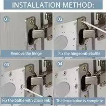 Outil de Réparation de Charnière d’Armoire (Plaque Métallique + Vis)