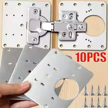 Outil de Réparation de Charnière d’Armoire (Plaque Métallique + Vis)