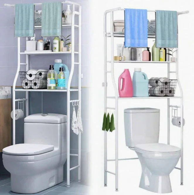 Étagère de rangement multifonctionnelle à 3 niveaux pour toilettes, organisateur de salle de bain
