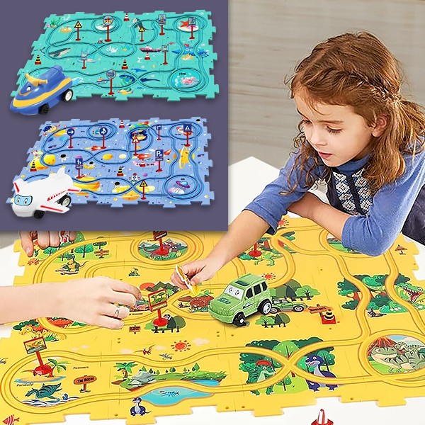 Tapis de Jeu Éducatif Magnétique avec Voiture & Avion – Apprentissage Ludique pour Enfants