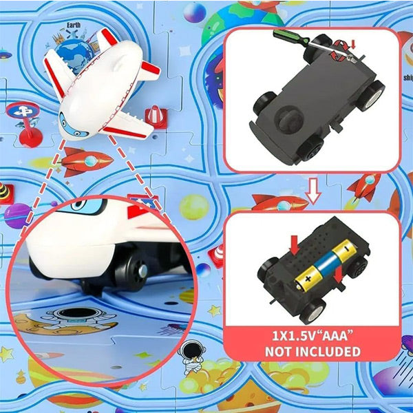 Tapis de Jeu Éducatif Magnétique avec Voiture & Avion – Apprentissage Ludique pour Enfants