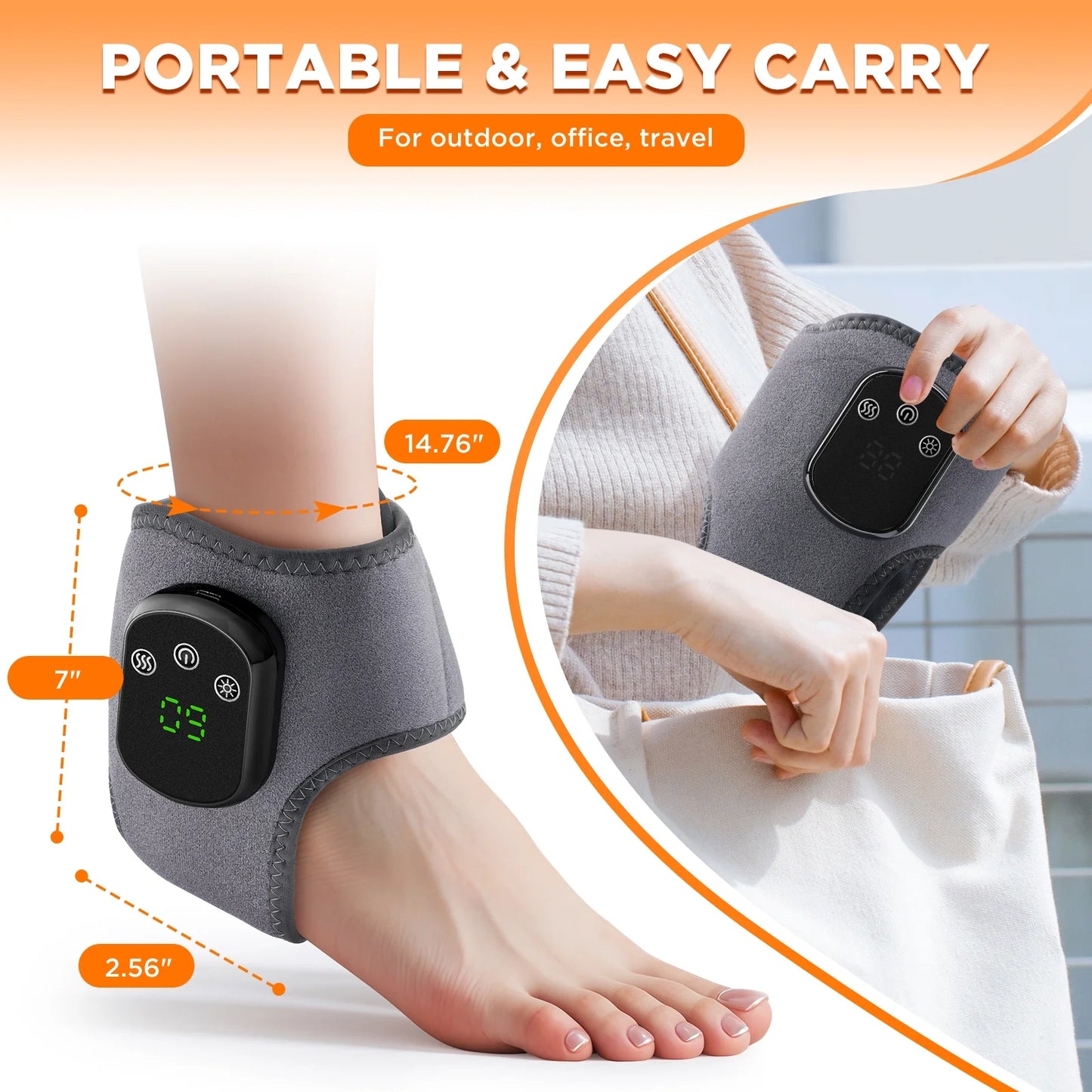 Masseur de Cheville Chauffant Sans Fil