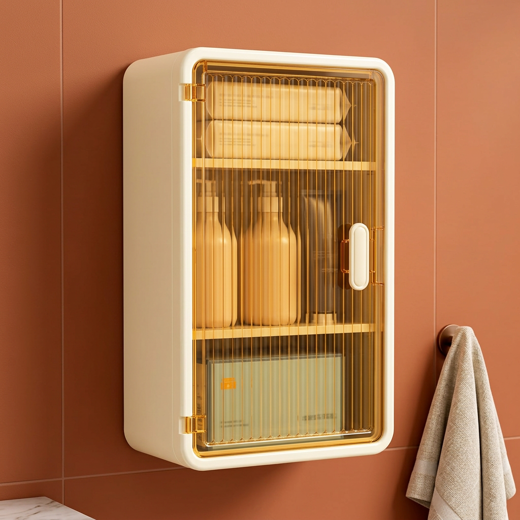 Armoire sur un mur terracotta
