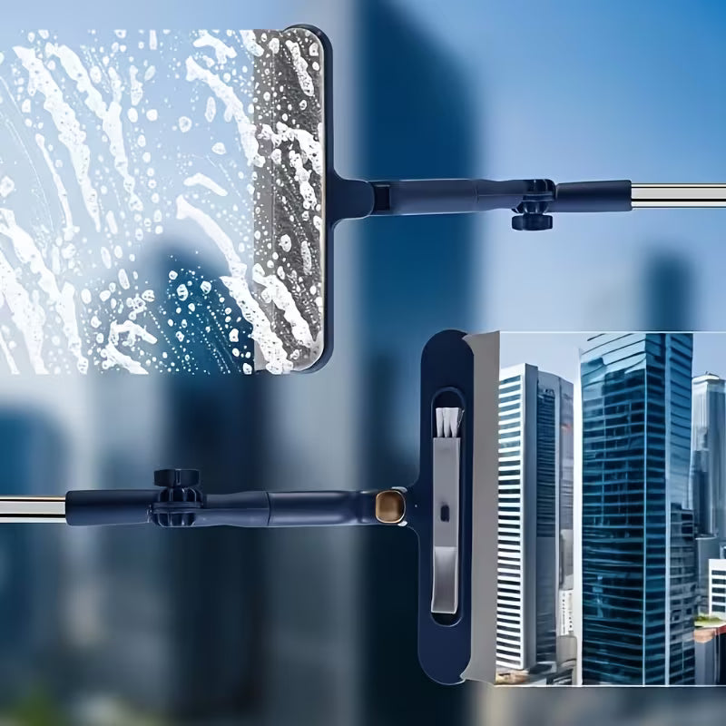 Raclette de Nettoyage Professionnelle 2-en-1 pour Vitres et Surfaces Extérieures