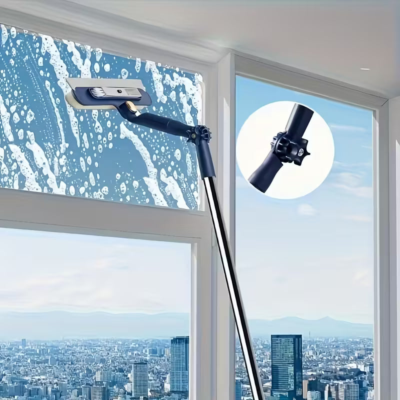 Raclette de Nettoyage Professionnelle 2-en-1 pour Vitres et Surfaces Extérieures