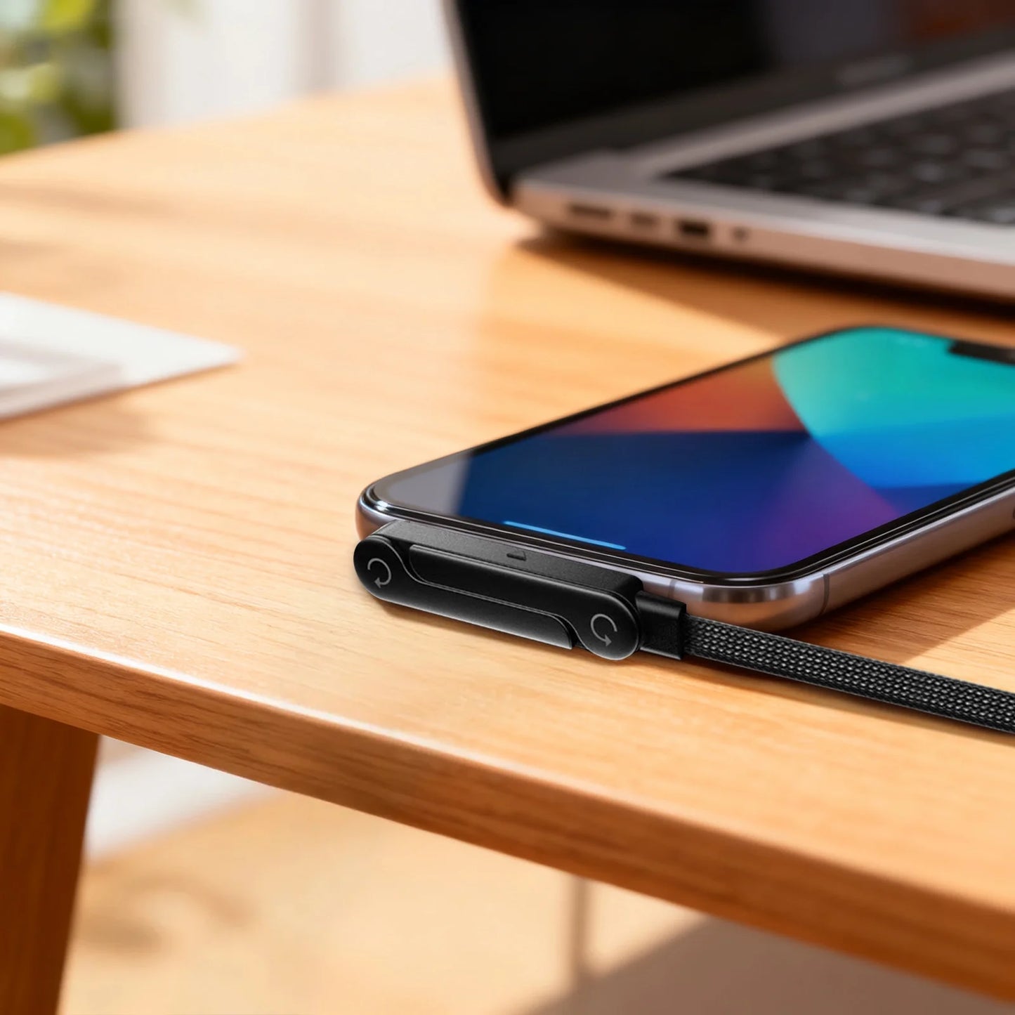 Câble Type-C 240W Ultra Rapide avec Support Téléphone Intégré