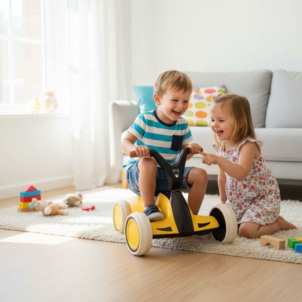 Deux enfants kart