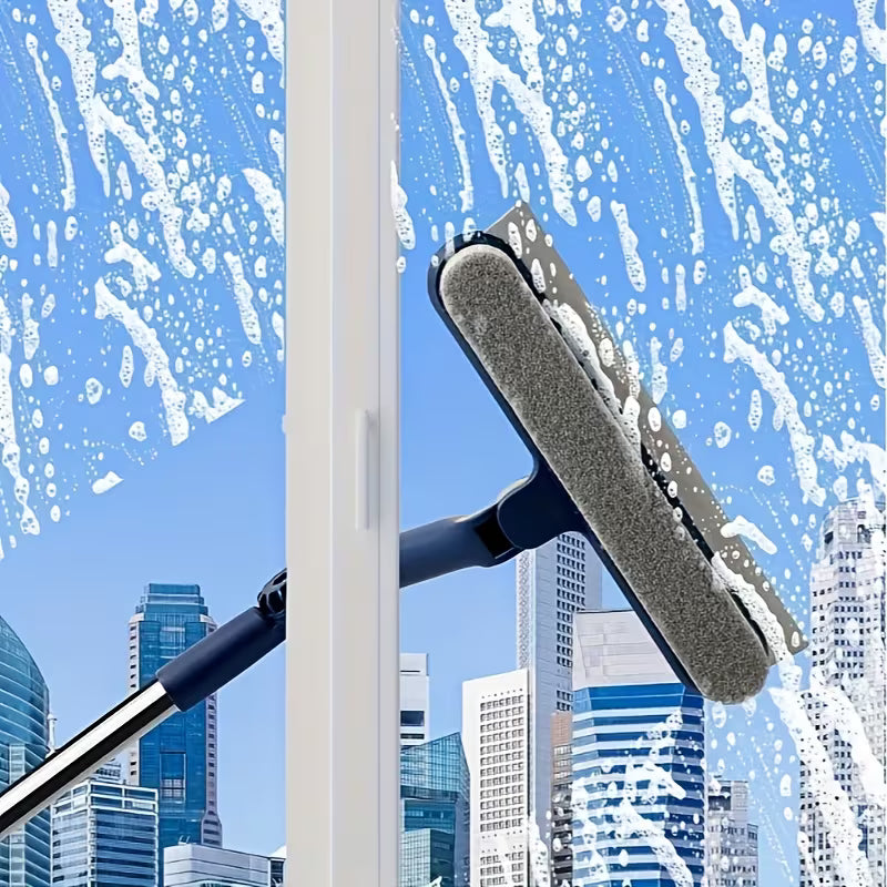 Raclette de Nettoyage Professionnelle 2-en-1 pour Vitres et Surfaces Extérieures