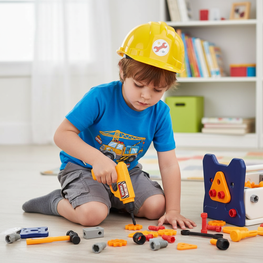Enfant casque perceuse