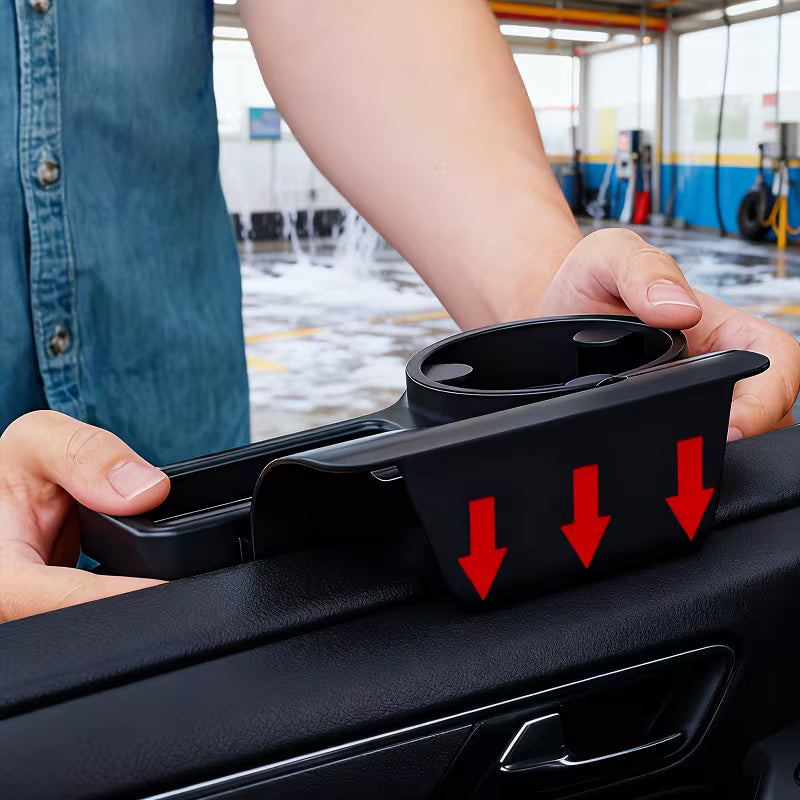 Organisateur Multifonction Voiture – Porte-Gobelet & Rangement