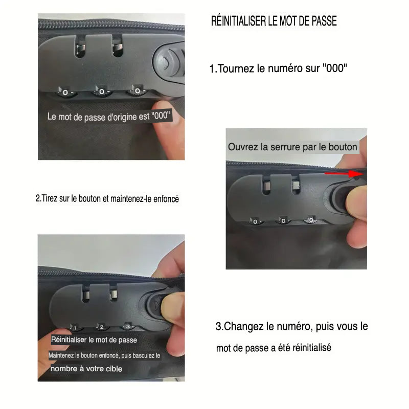 Sac de Documents Sécurisé avec Verrou à Combinaison