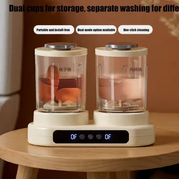 Mini Machine à Laver Portable Double Compartiment – Double Cuve Pratique