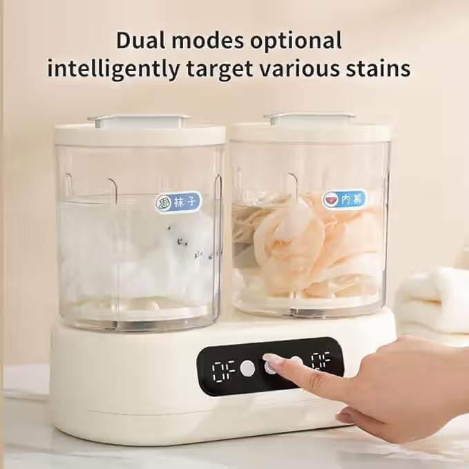 Mini Machine à Laver Portable Double Compartiment – Double Cuve Pratique