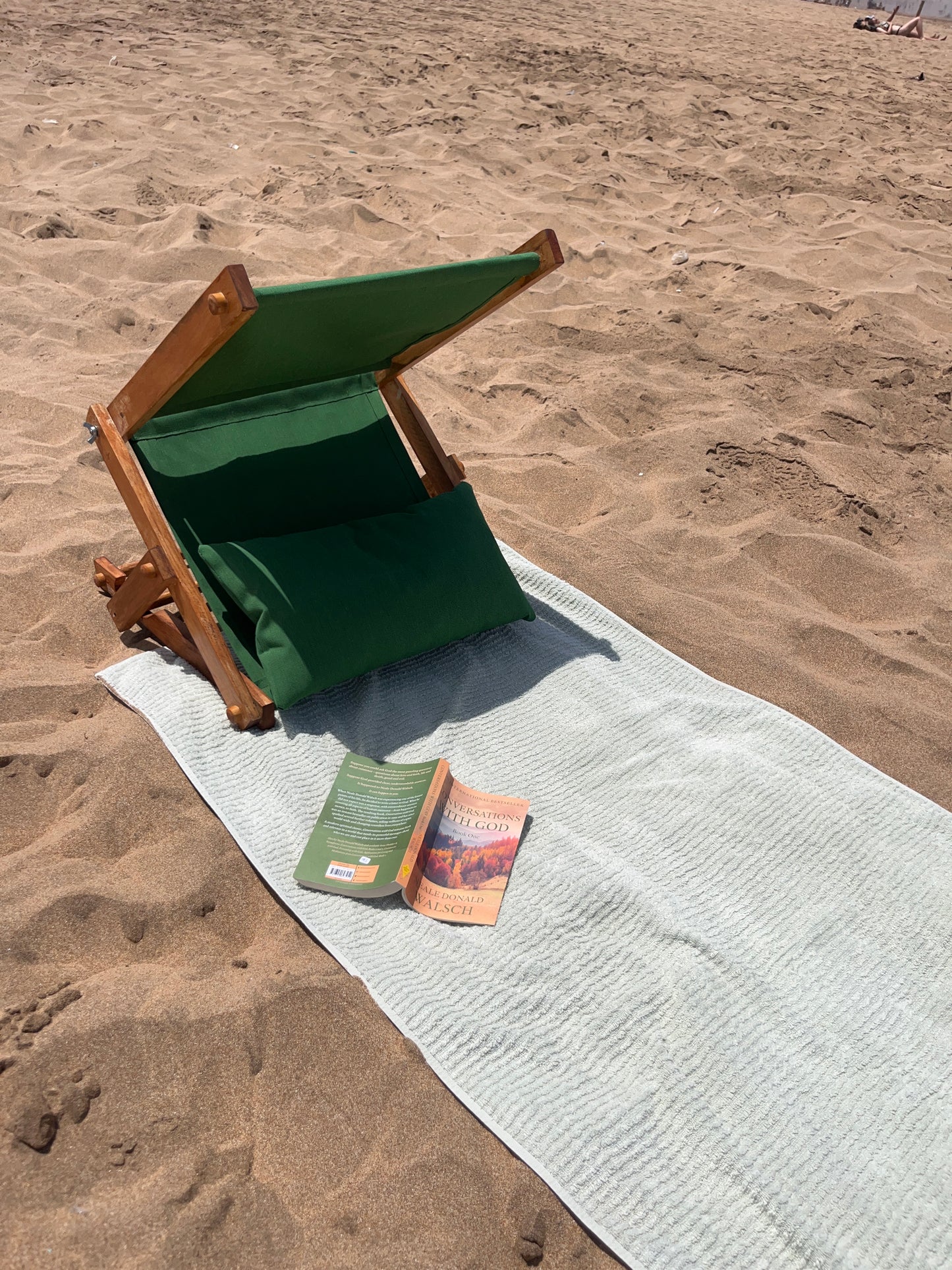 Chaise de Plage Pliante avec Auvent