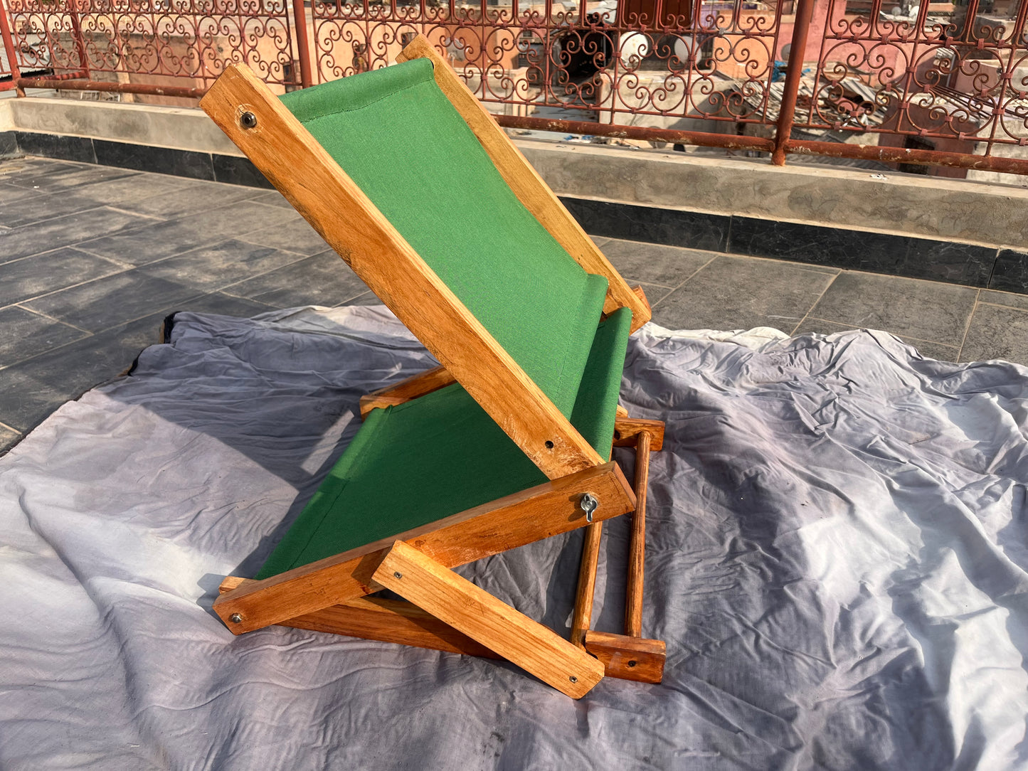 Chaise de Plage Pliante avec Auvent