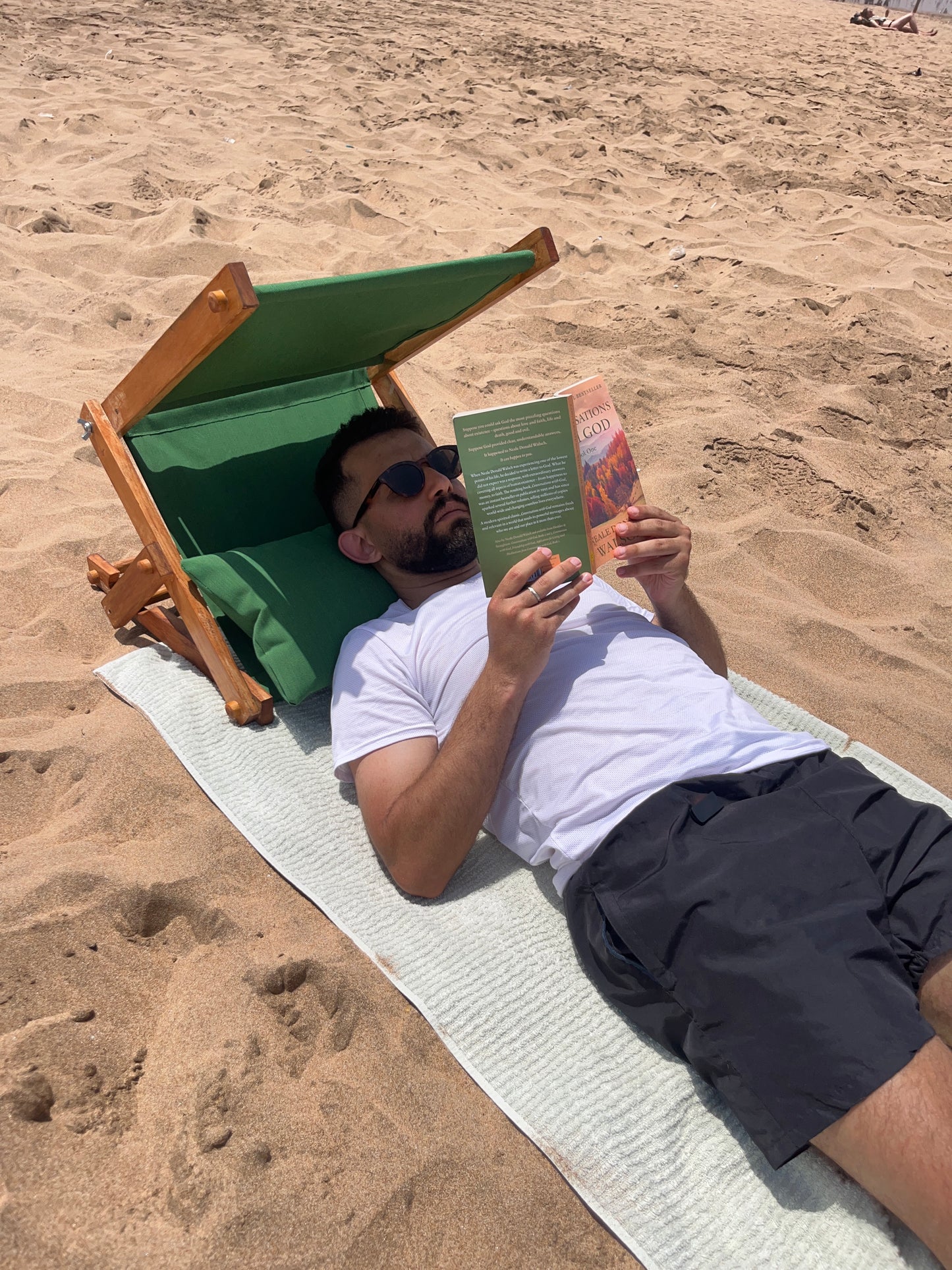 Chaise de Plage Pliante avec Auvent