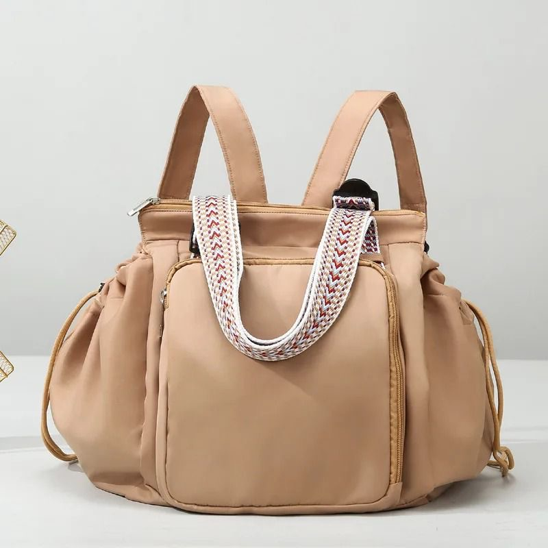Sac 3 en 1 – Tote Bag, Sac à Main & Sac à Dos Beige avec Bandoulière Tressée