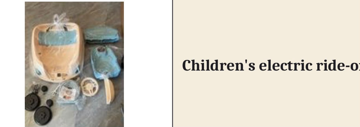 Porteur électrique pour enfant et éléments avant assemblage