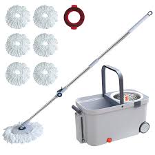 Seau Essoreur Rotatif avec Accessoires Complets
