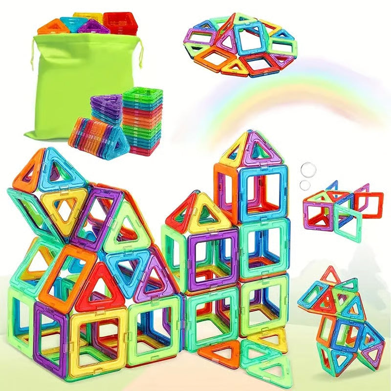 Blocs Magnétiques Éducatifs – Jeu de Construction Créatif pour Enfants