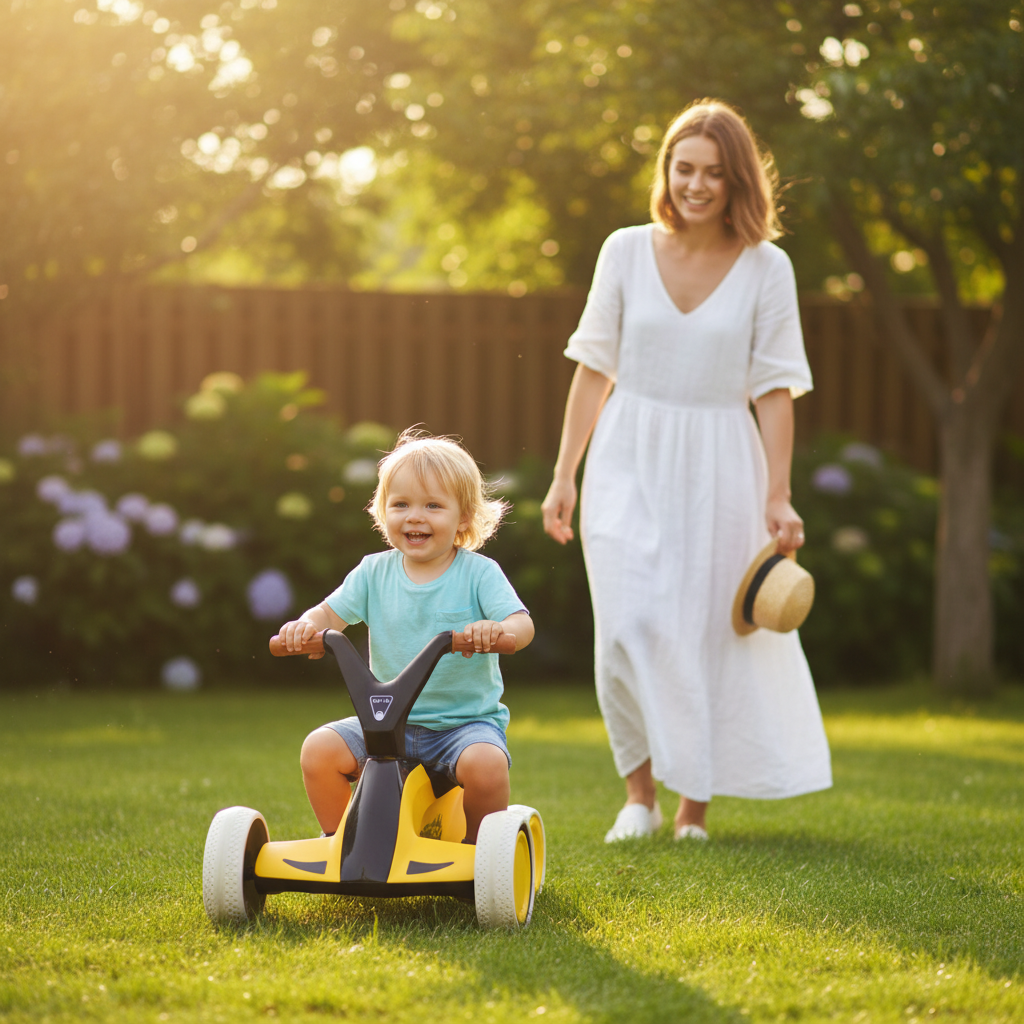 Maman et enfant kart