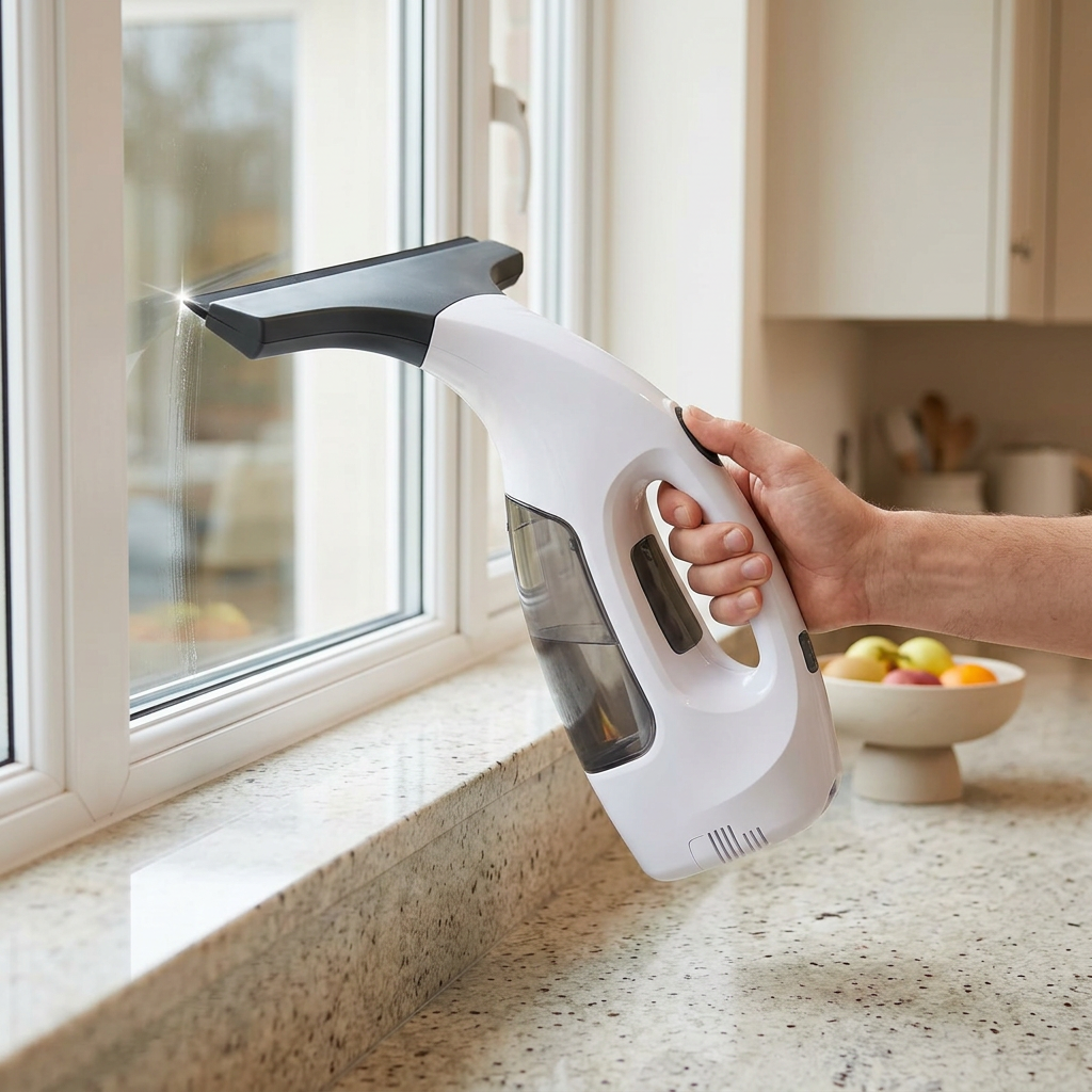 Nettoyage d’une fenêtre de cuisine