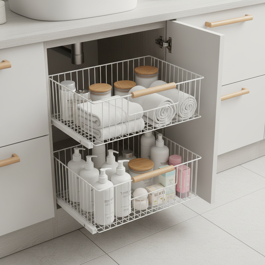 Organisateur salle de bain